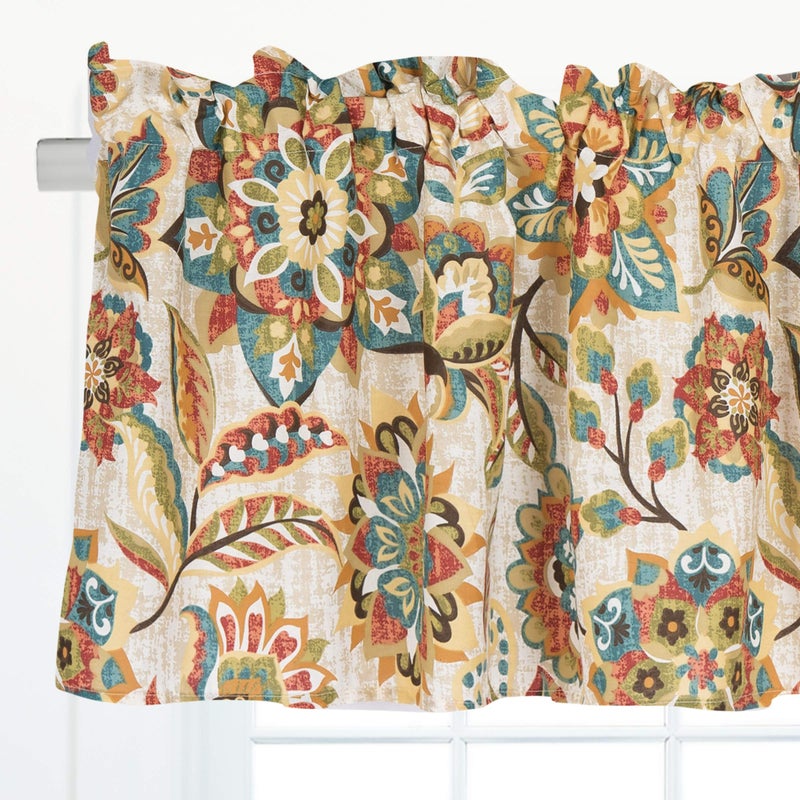 C&F Home Fiona Jacobean 100% Cotton Single Window Valance Curtain 16" x 72" Botanical Natural Floral Theme Home Kitchen Living Room Dining Dinner Bedroom Bathroom All Seasons Summer Fall Autumn - Image 2